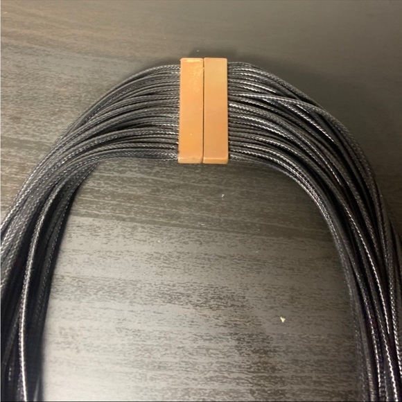 Unique Black Leather Necklace - Picture 5 of 5